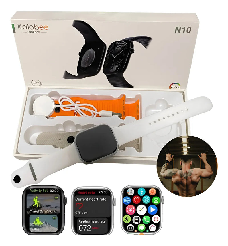 Relógio Inteligente Smartwatch Kalobee Watch N10 46mm com 3 Pulseiras